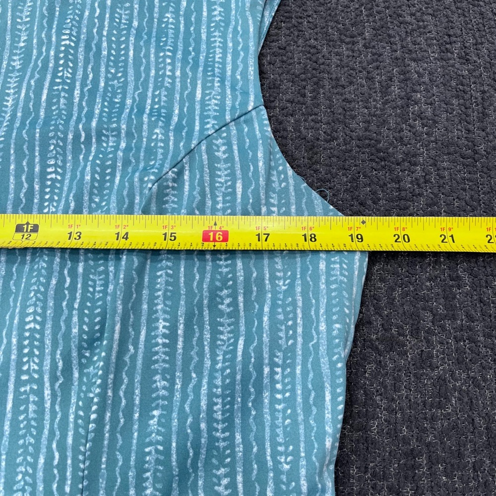 Title Nine Diamalete Blue White Stripe Active Dress Womens Large Strappy Back L - Picture 7 of 8